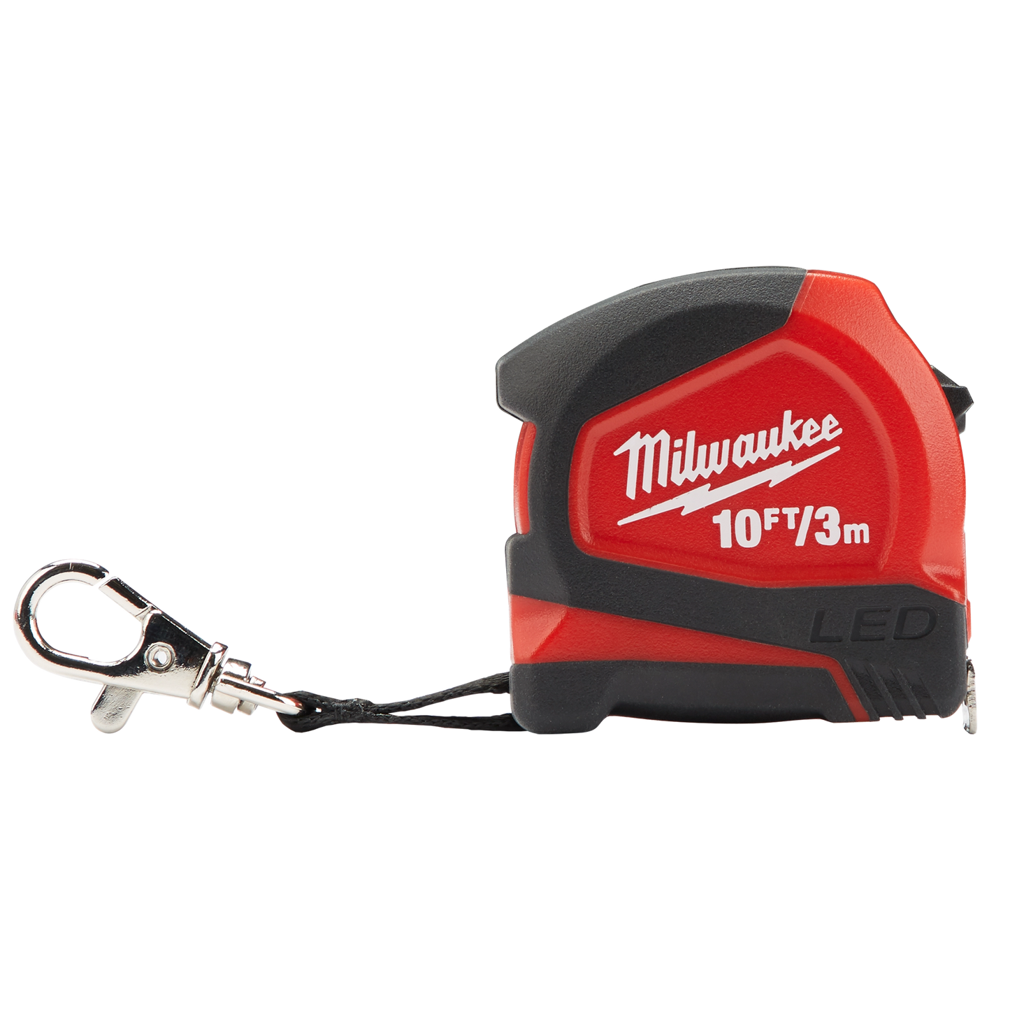 Milwaukee 10 FT/3m Keychain Tape with LED — 48-22-6601