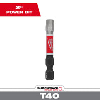 Milwaukee SHOCKWAVE™ 2" Impact TORX® T40 Power Bit (2 PK) — 48-32-4488
