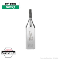Milwaukee 1/4" Drive T10 TORX® Bit Socket — 45-34-1001