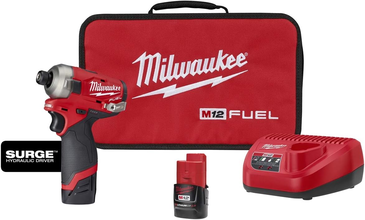 Milwaukee 2551-22 M12 FUEL SURGE 1/4 in. Hex Hydraulic Driver, 2 Battery Kit