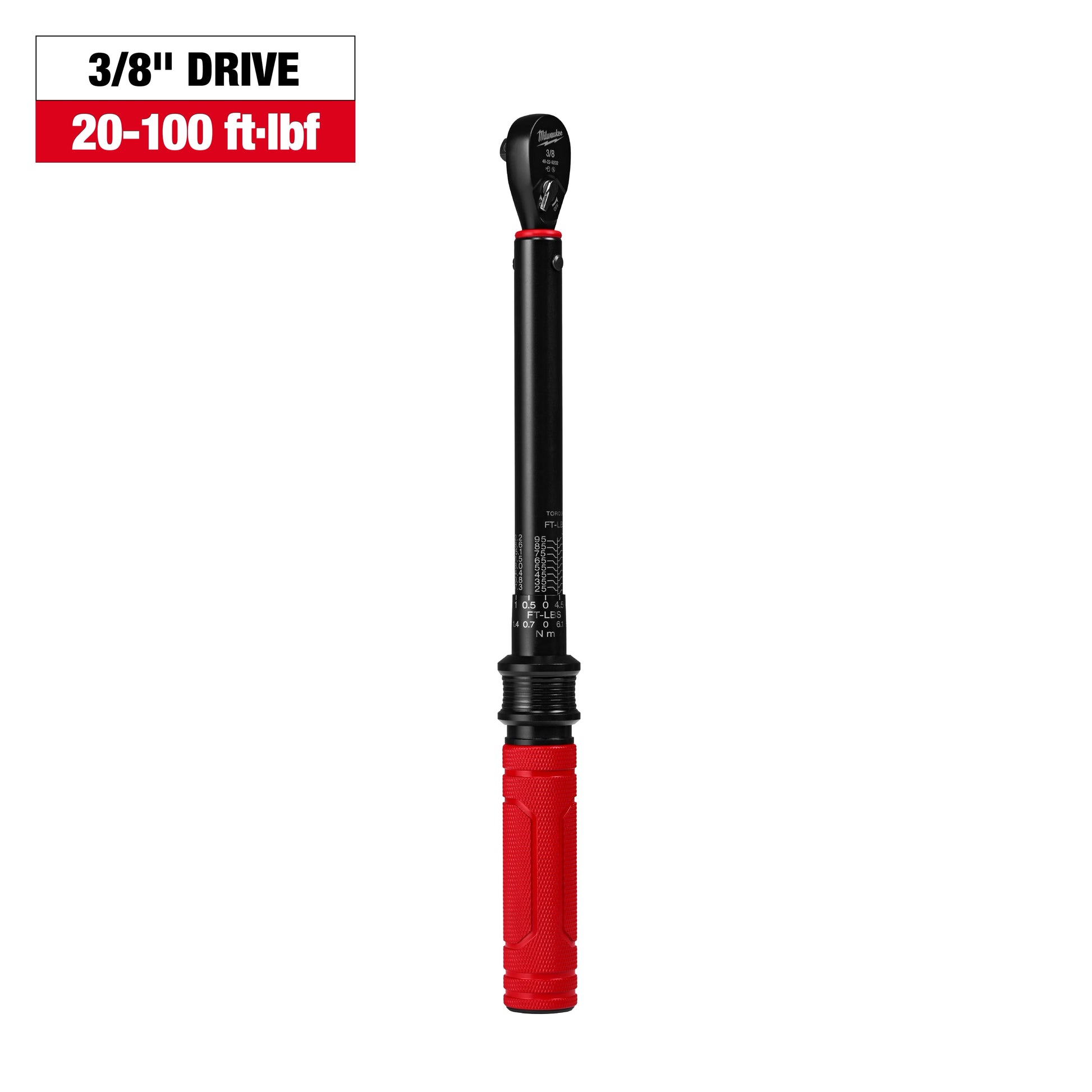 Milwaukee 3/8” Drive Click Torque Wrench ​(20-100 ft·lbf) — 48-22-9202