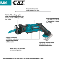 Makita™ 12V max CXT® Lithium‑Ion Cordless Recipro Saw, Tool Only