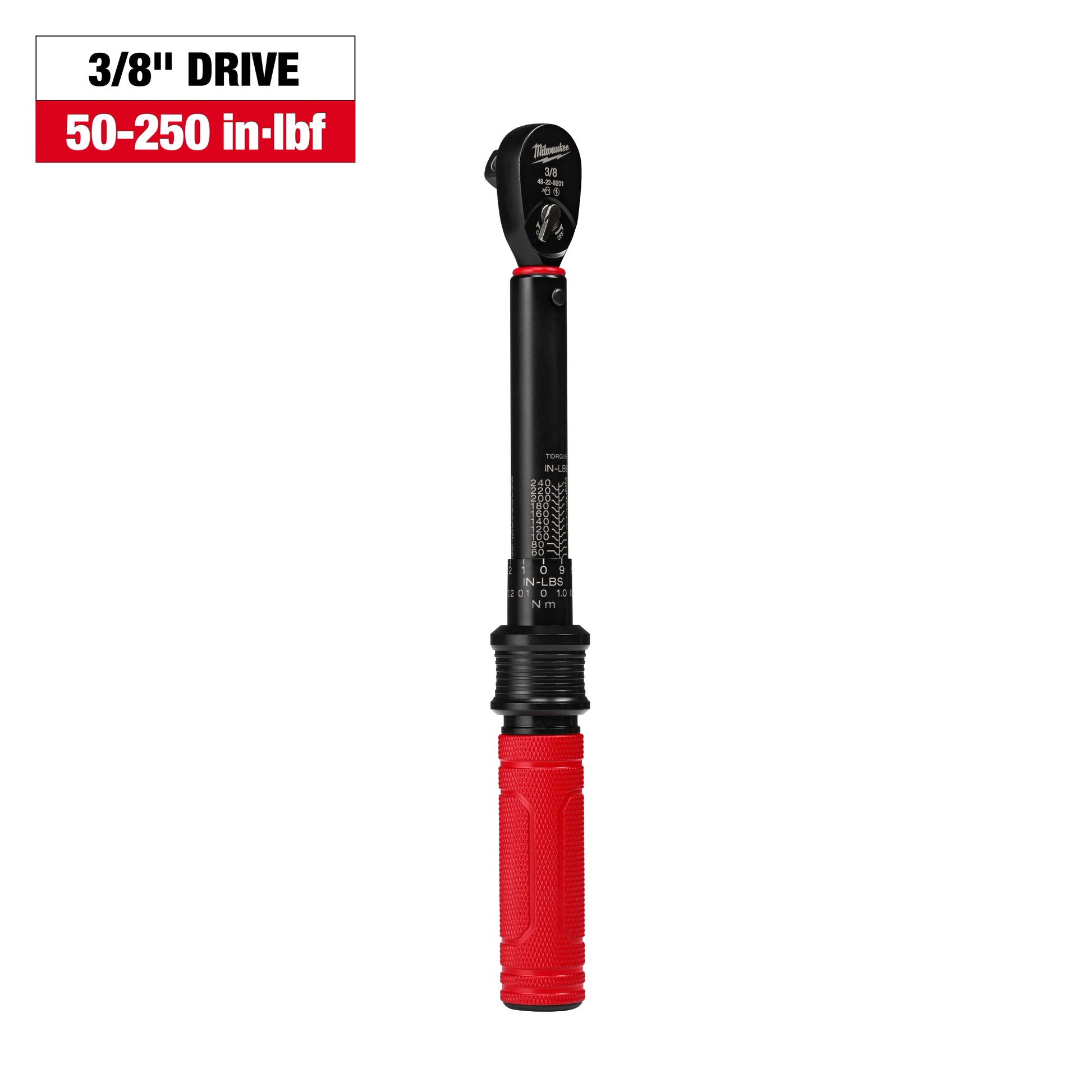 Milwaukee 3/8” Drive Click Torque Wrench​ (50-250 in·lbf) — 48-22-9201
