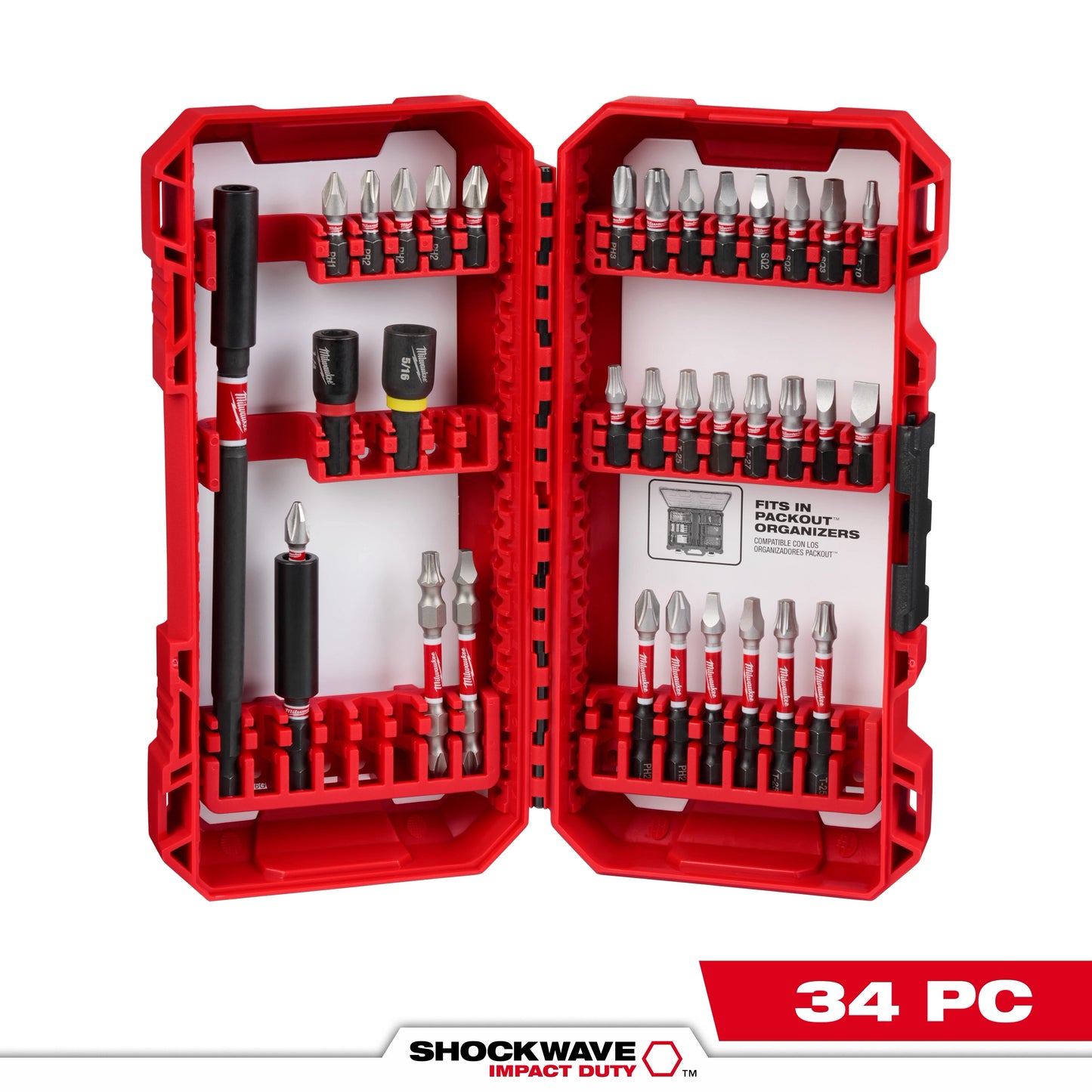 Milwaukee 34 PC SHOCKWAVE™ Impact Duty Driver Bit Set — 48-32-5101