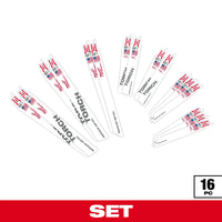 Milwaukee 16 PC Metal Cutting SAWZALL® Blade Set — 49-22-1216