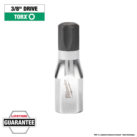 Milwaukee 3/8" Drive T60 TORX® Bit Socket — 45-34-1019