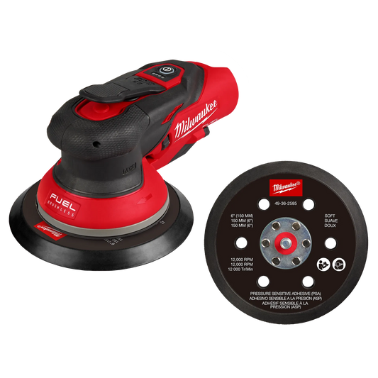 M12 FUEL™ 3/32” Orbit 6” Lithium-Ion Brushless Cordless Random Orbital Sander