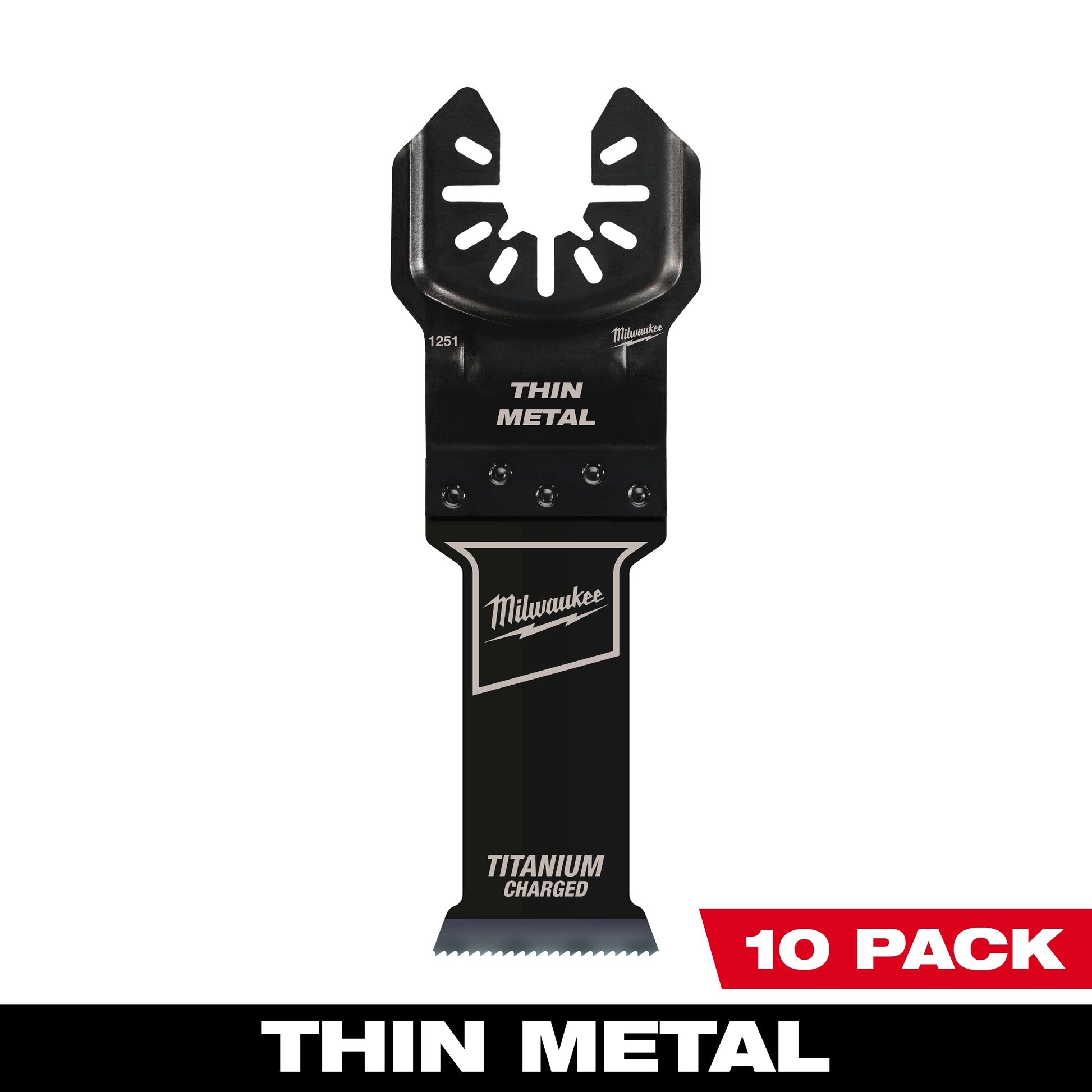 Milwaukee 1-1/8” Bi-Metal Thin Metal Universal Fit Oscillating Multi-Tool Blade (10 PK) — 49-25-1259