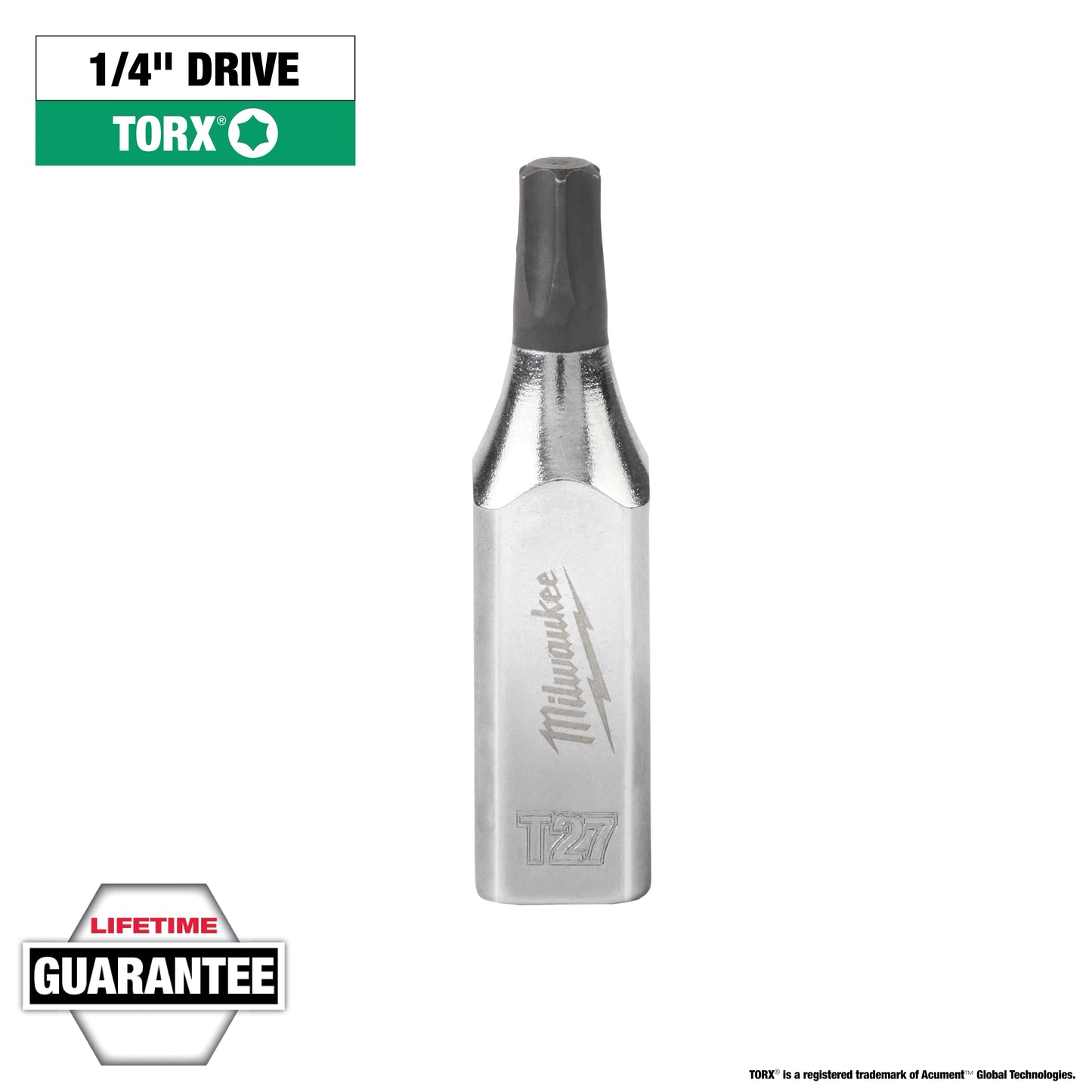 Milwaukee 1/4" Drive T27 TORX® Bit Socket — 45-34-1005