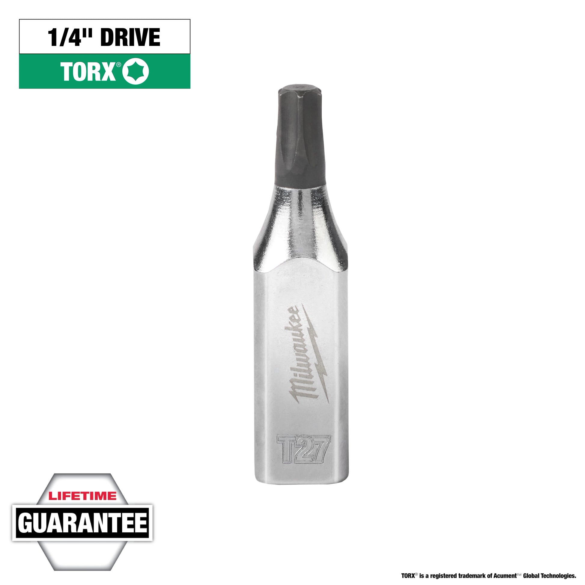 Milwaukee 1/4" Drive T27 TORX® Bit Socket — 45-34-1005