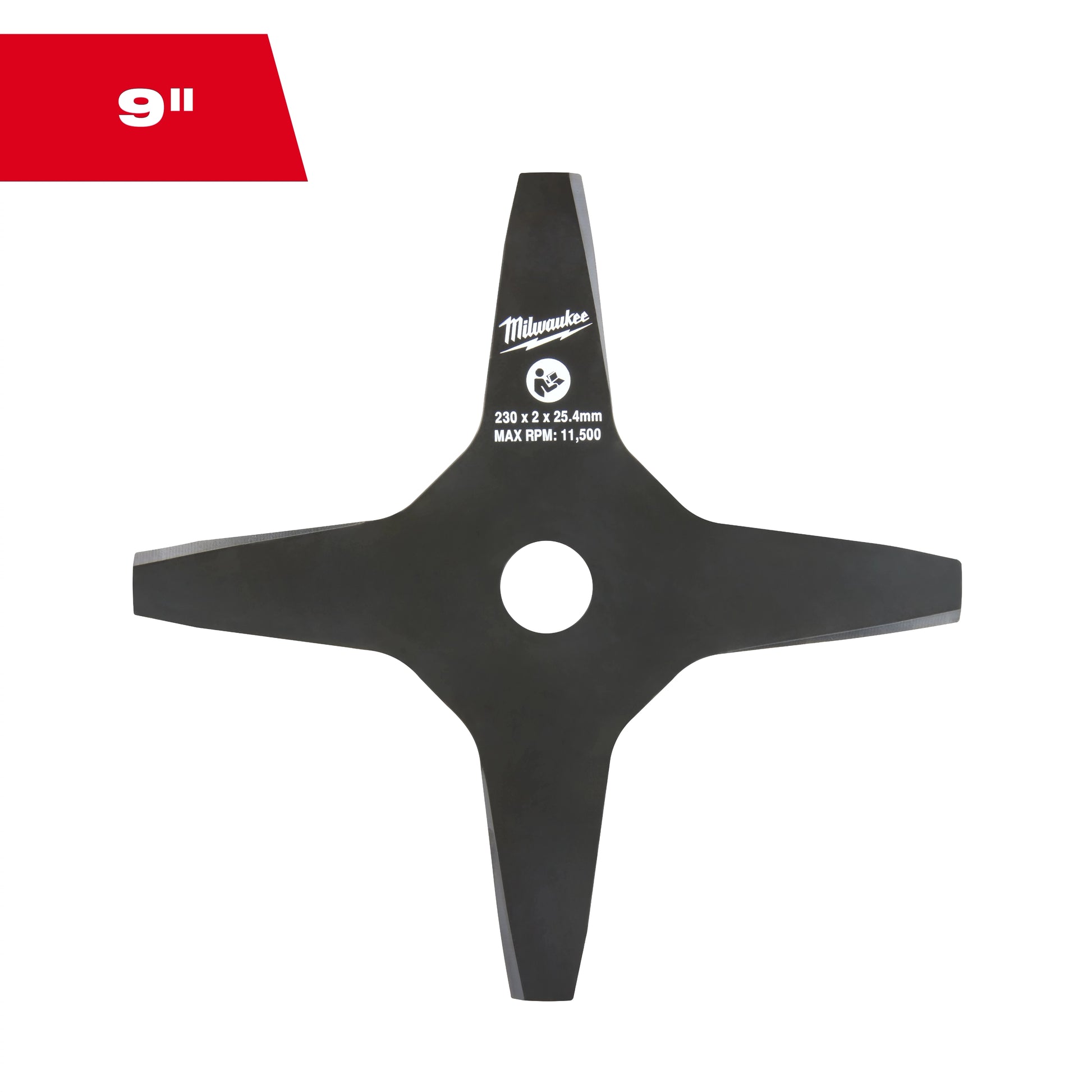 Milwaukee 9” 4-Cutter Brush Blade — 49-16-2757
