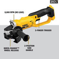 DEWALT DCG412B 20V MAX* 4.5 in. / 5 in. Angle Grinder (Tool Only)