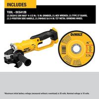 DEWALT DCG412B 20V MAX* 4.5 in. / 5 in. Angle Grinder (Tool Only)