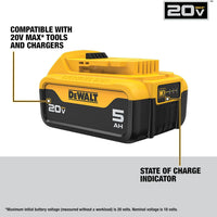 DeWALT DCB205 20V MAX 5.0Ah Battery Pack