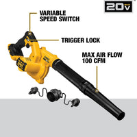 DEWALT DCE100B 20V MAX* Compact Jobsite Blower (Tool Only)