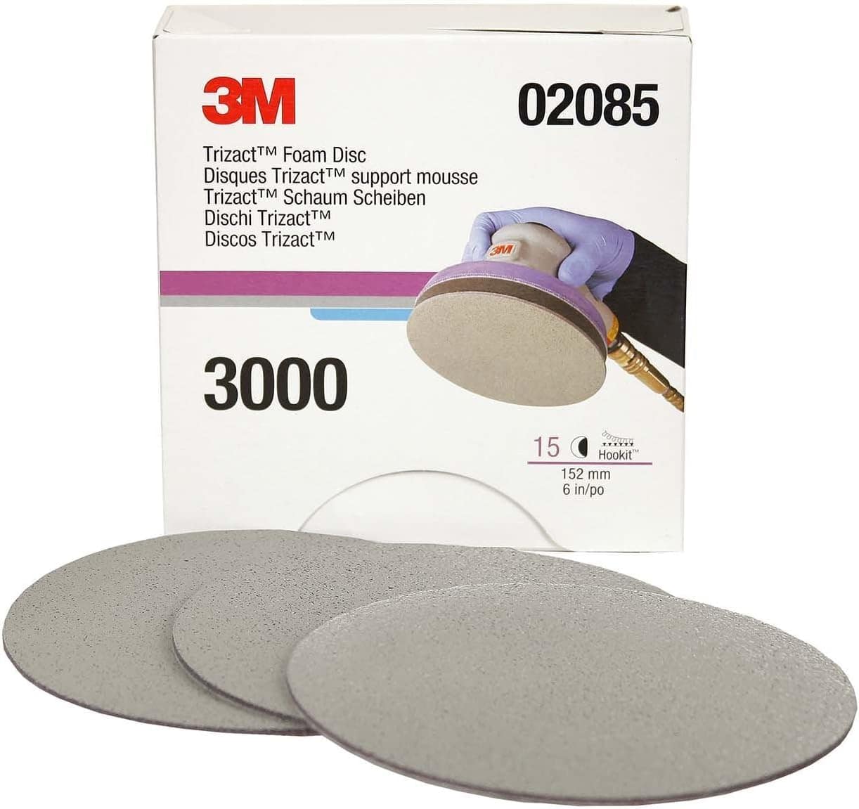 3M™ Trizact Foam Discs, 6" Hookit