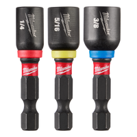 Milwaukee 3 PC SHOCKWAVE™ Impact Duty 1-7/8" Magnetic Nut Driver Set — 49-66-4561