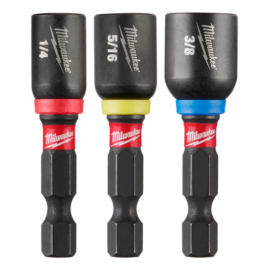 Milwaukee 3 PC SHOCKWAVE™ Impact Duty 1-7/8" Magnetic Nut Driver Set — 49-66-4561