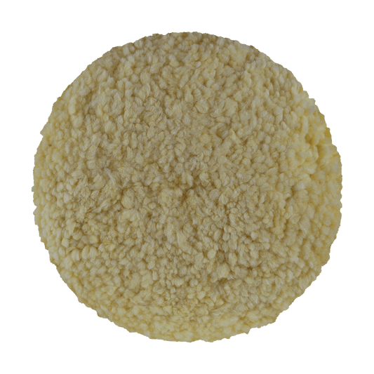 Buff and Shine 7503GYS 7.5 in Yellow Wool-Blend Soft-Polishing Pad
