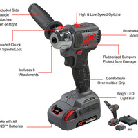 Ingersoll Rand Cordless Polisher Sander 2-Battery Kit, IQV 20V, G4621-K22