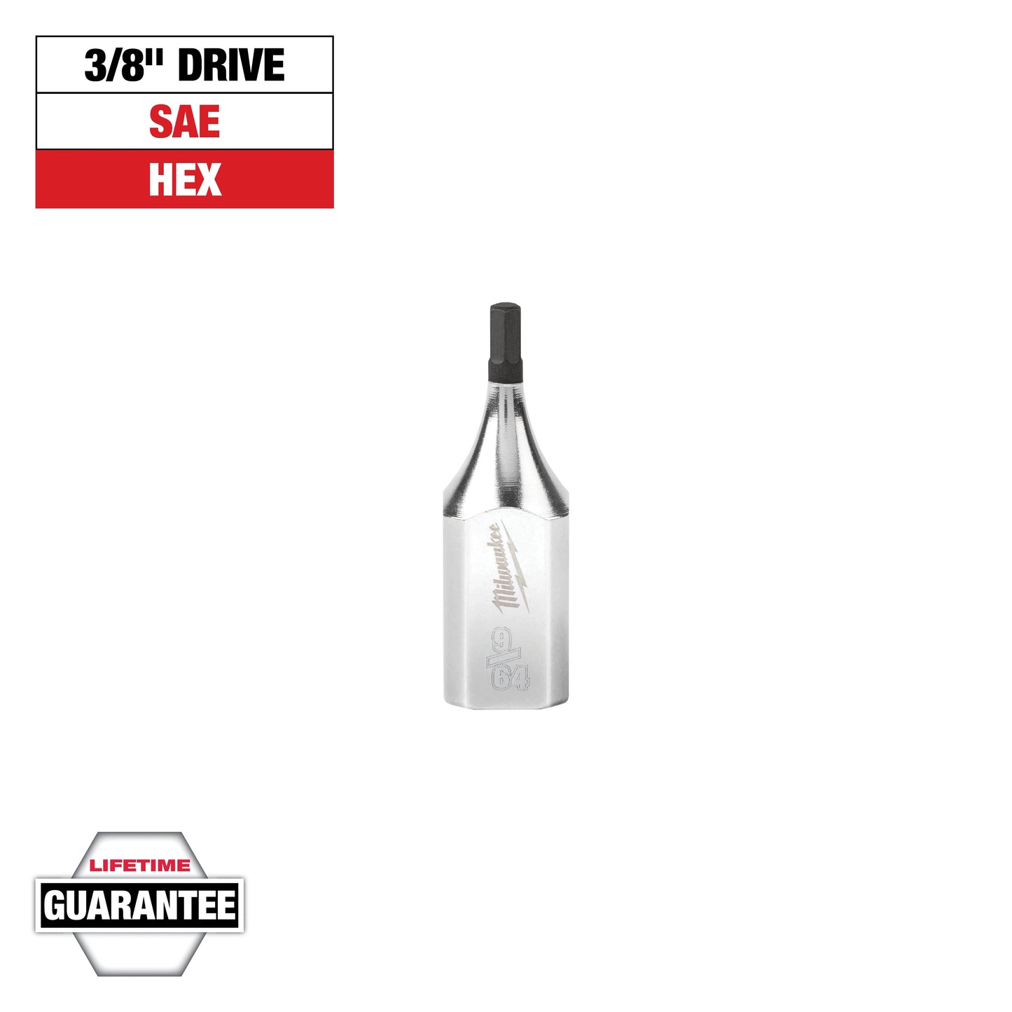 Milwaukee 3/8" Drive 9/64" Hex Bit Socket — 45-34-1041