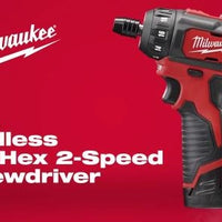 Milwaukee M12 FUEL™ 1/4” Hex 2-Speed Screwdriver Kit — 2406-22