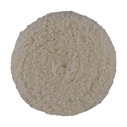 Buff and Shine 803N 8 in Double-Sided Natural Wool Cutting Pad, 1.5 in Pile