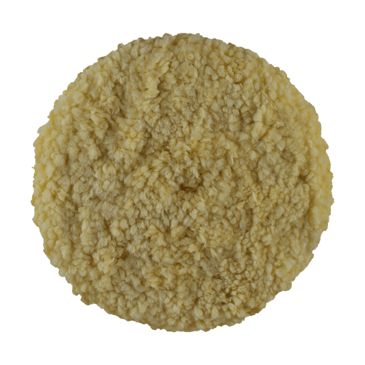 Buff and Shine 803YS 8 in Double-Sided Yellow Wool-Blend Soft-Polishing Pad