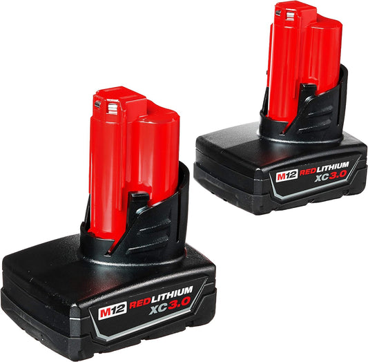 Milwaukee® M12 RED LITHIUM™ XC 3.0 AH, 2 Batteries Pack, 48-11-2412