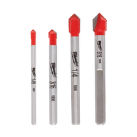 Milwaukee 4 PC Ceramic Tile and Glass Bit Set — 48-20-8988