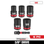 Milwaukee 6 PC SHOCKWAVE™ Impact Duty 3/8" Drive SAE Standard Socket Set — 49-66-7035