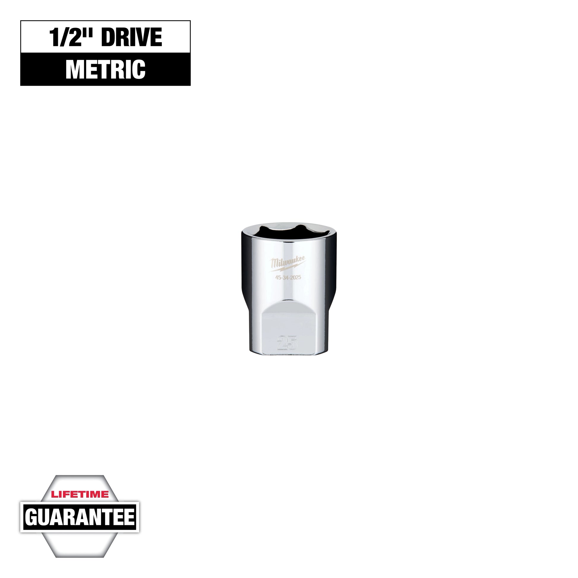 Milwaukee 1/2" Drive 25mm Socket — 45-34-2025