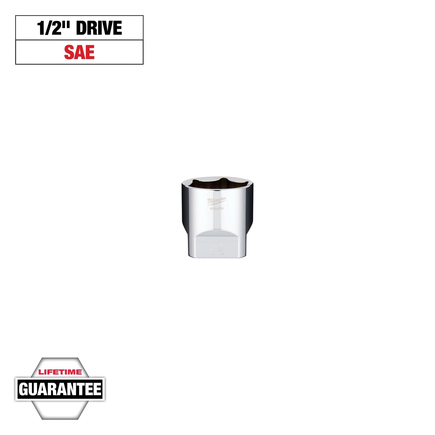 Milwaukee 1/2" Drive 1-1/2" Socket — 45-34-2004