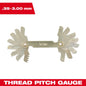Milwaukee 0.35-3.00 mm Metric Thread Pitch Gauge — 49-57-5012