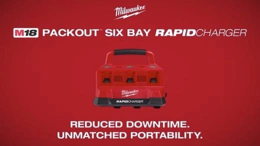 Milwaukee M18™ Six Bay Rapid Charger w/ PACKOUT™ Compatibility — 48-59-1809