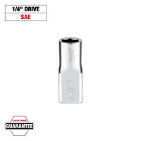 Milwaukee 1/4" Drive 1/4" SAE Socket with FOUR FLAT™ Sides — 45-34-9003