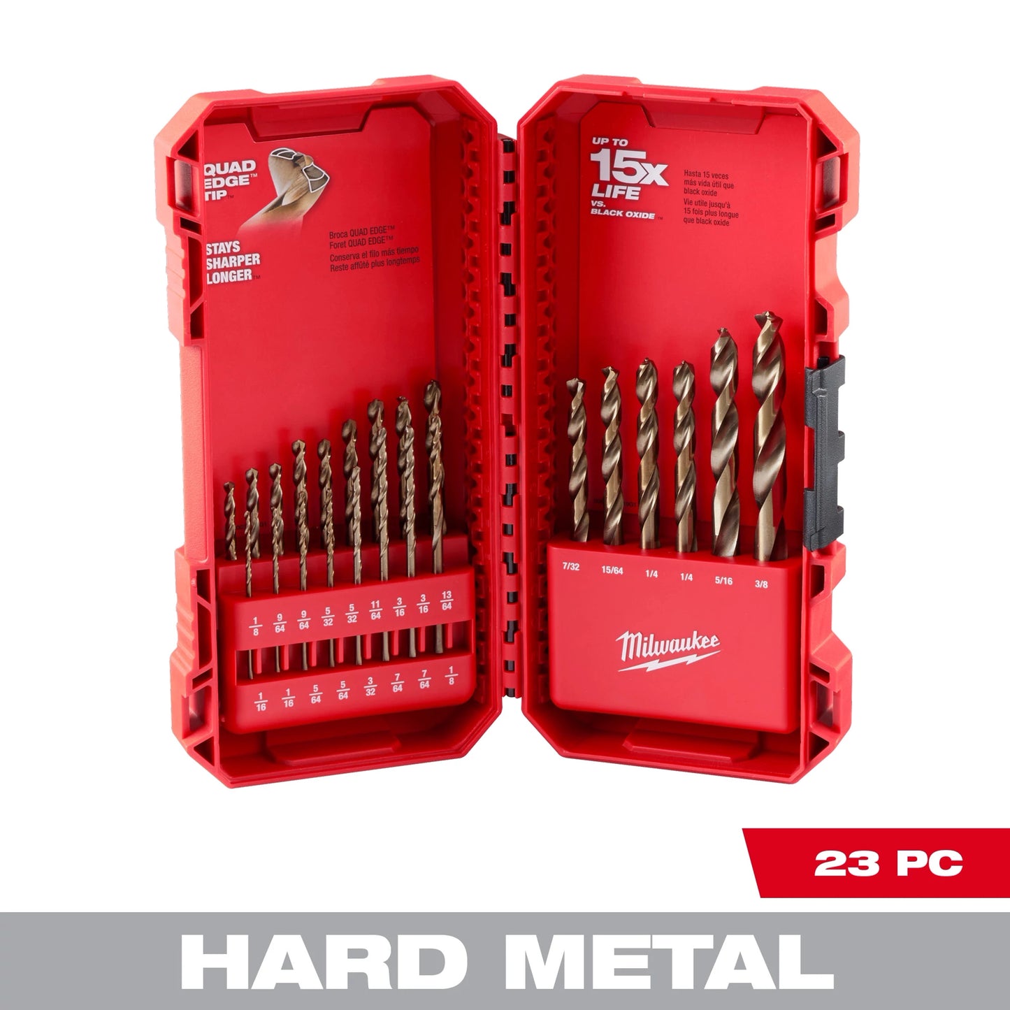 Milwaukee RED HELIX™ Cobalt Drill Bit Set – 23 PC — 48-89-2338
