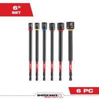 Milwaukee 6 PC SHOCKWAVE™ Impact Duty 6" Magnetic Nut Driver Set — 49-66-4567