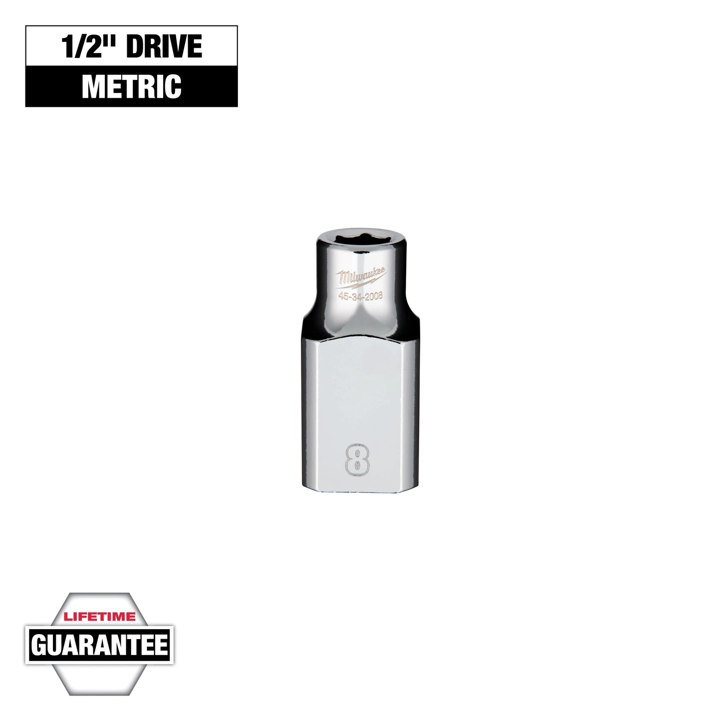 Milwaukee 1/2" Drive 8mm Socket — 45-34-2008