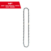 Milwaukee 14" .325" LOW PROFILE™ Pitch, .043" Gauge Saw Chain — 49-16-2744