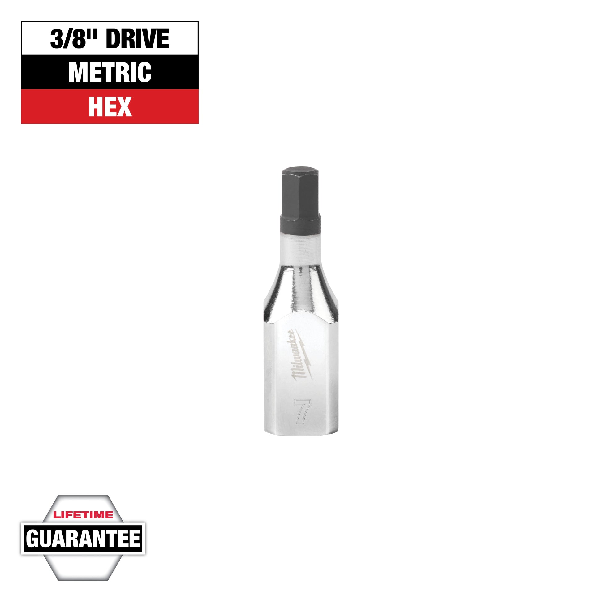 Milwaukee 3/8" Drive 7mm Hex Bit Socket — 45-34-1053