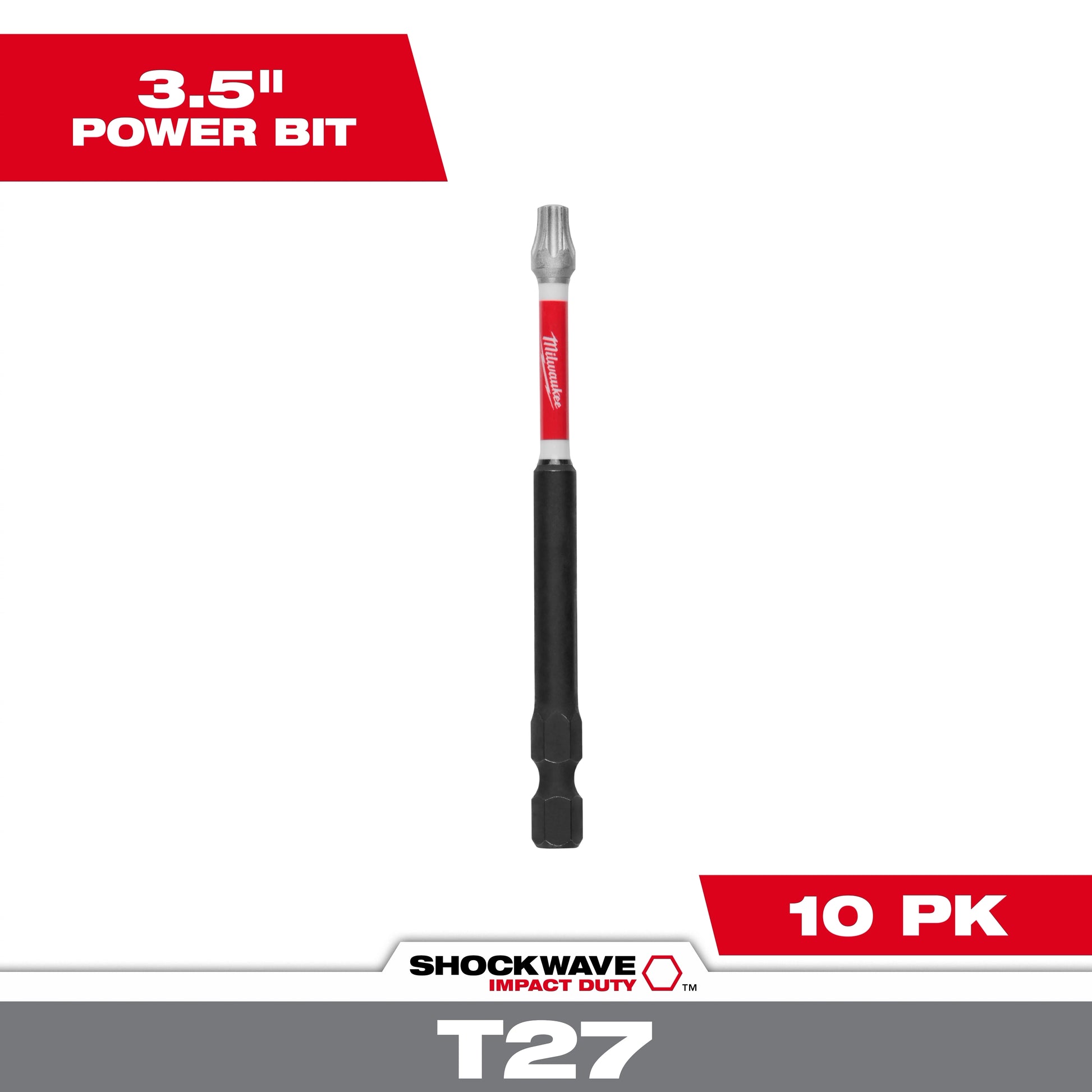 Milwaukee SHOCKWAVE™ Impact Duty 3-1/2" TORX® T27 Power Bits Bulk 25 — 48-32-4597