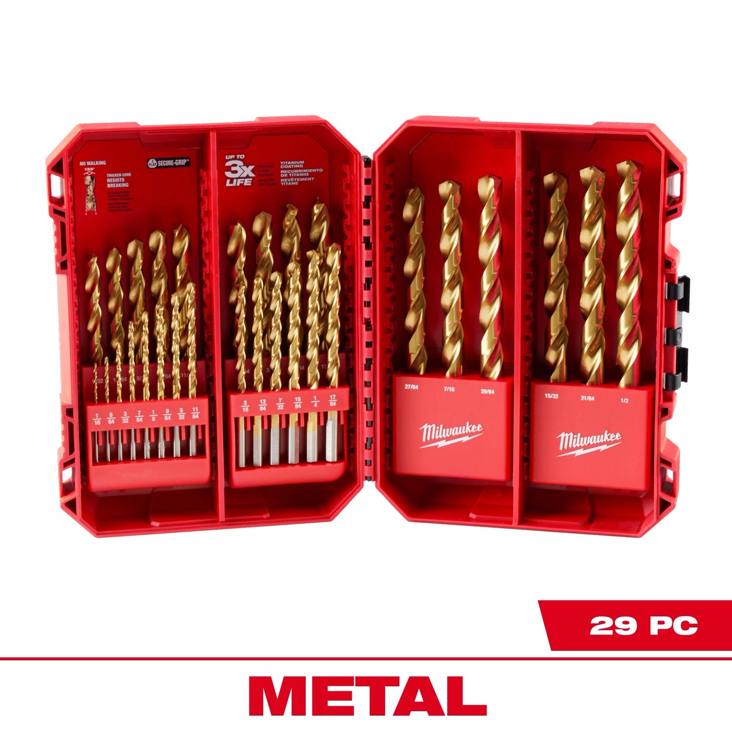Milwaukee 29 PC THUNDERBOLT® Titanium Drill Bit Set — 48-89-0012