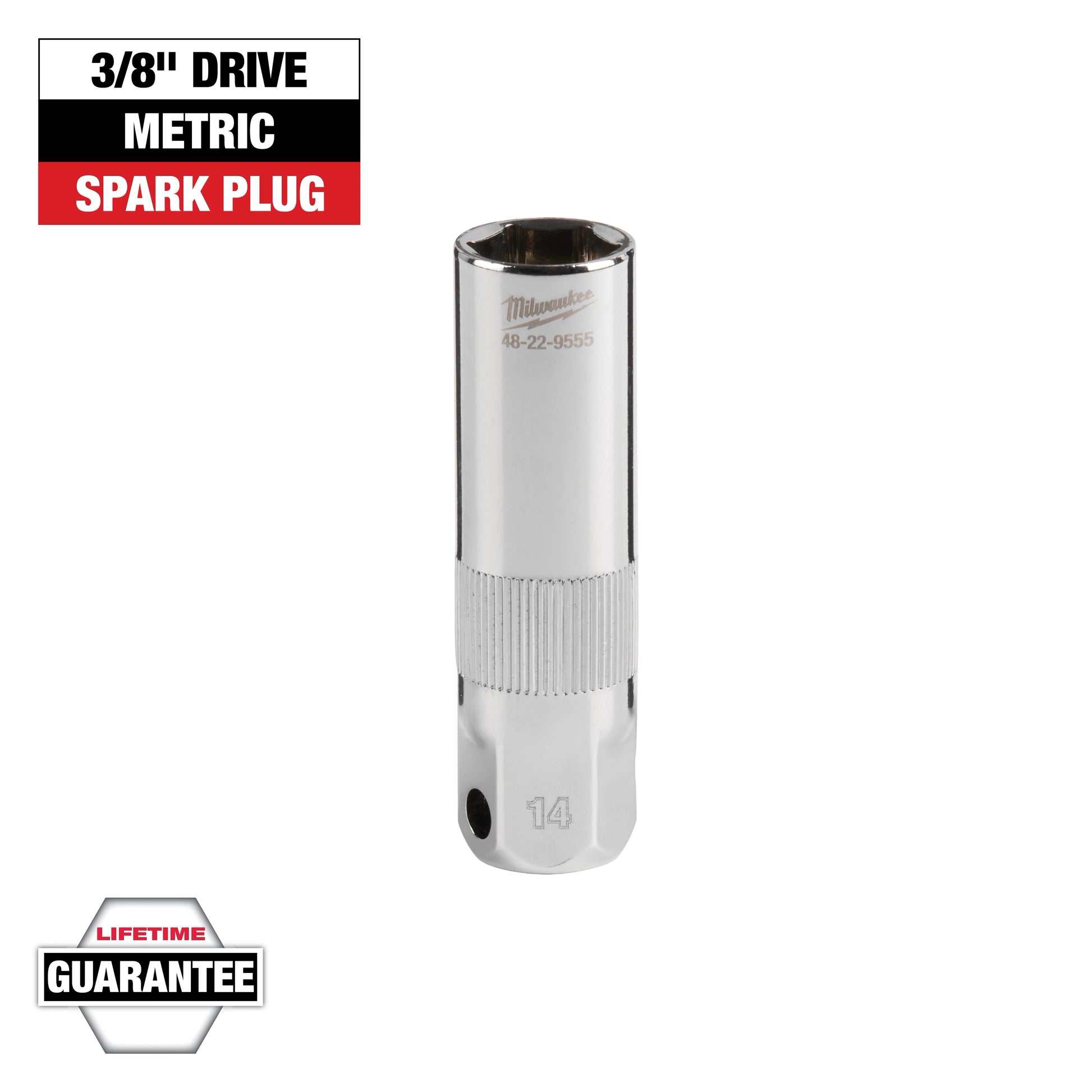 Milwaukee 3/8" Drive 14MM Spark Plug Socket — 48-22-9555