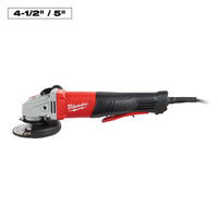 Milwaukee 11 Amp 4-1/2” / 5” Braking Small Angle Grinder Paddle No-lock — 6143-31