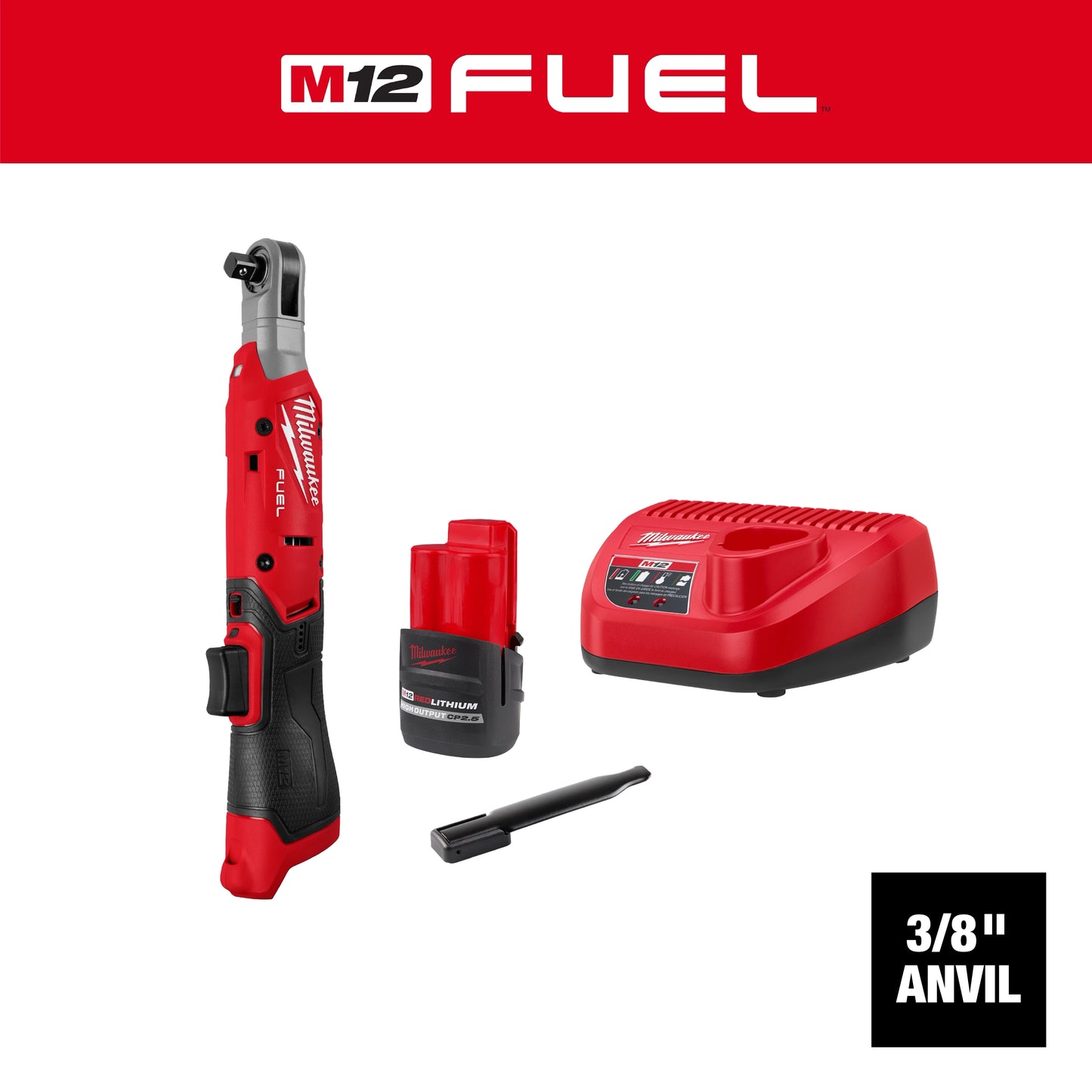 Milwaukee M12 FUEL™ 3/8" Ratchet Kit — 3053-21