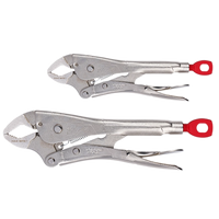 Milwaukee 2 Piece 7" & 10" Curved Jaw Locking Pliers with Maxbite — 48-22-3702
