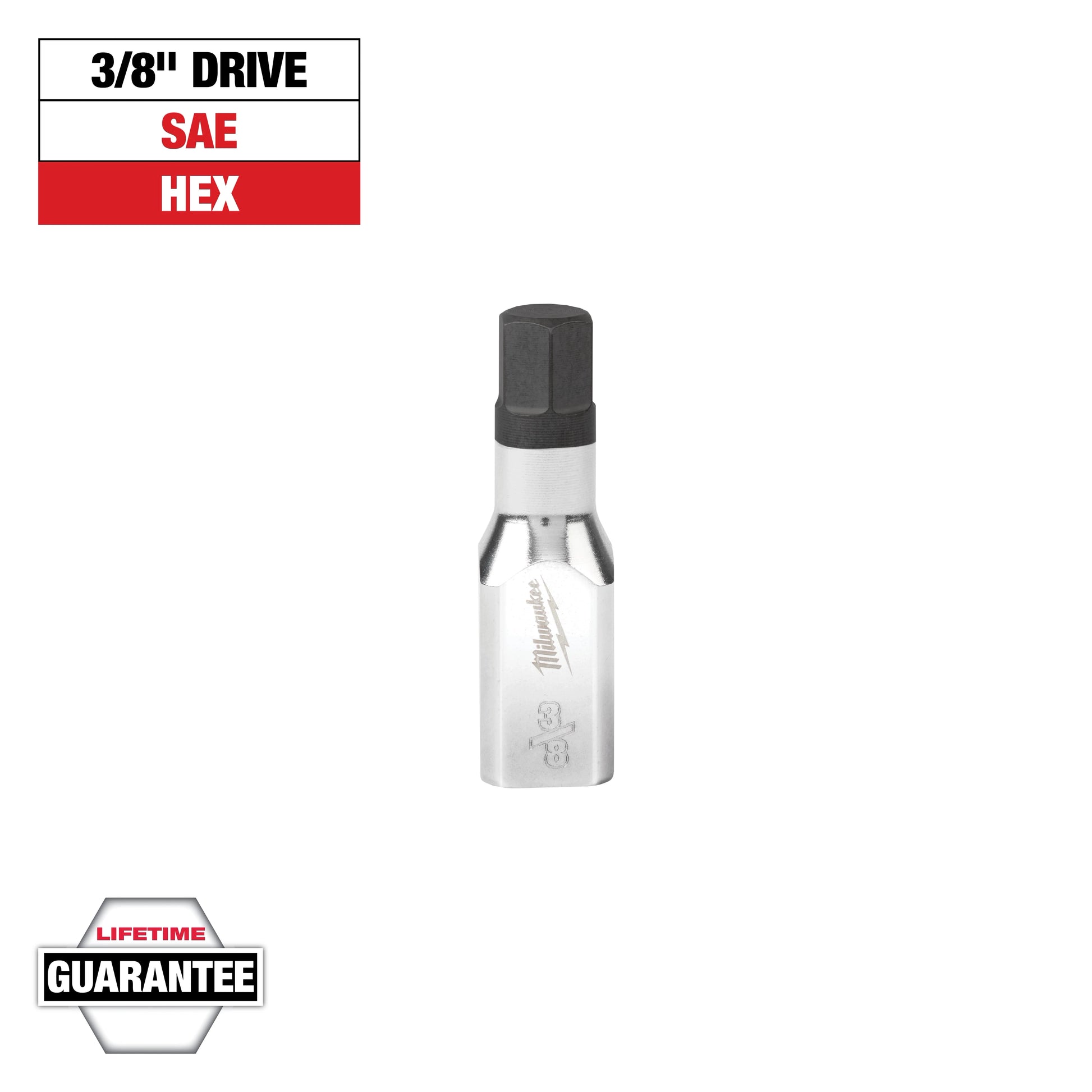 Milwaukee 3/8" Drive 3/8" Hex Bit Socket — 45-34-1047