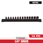 Milwaukee 14 PC SHOCKWAVE™ Impact Duty Metric Standard 6 Point Socket Set — 49-66-7002