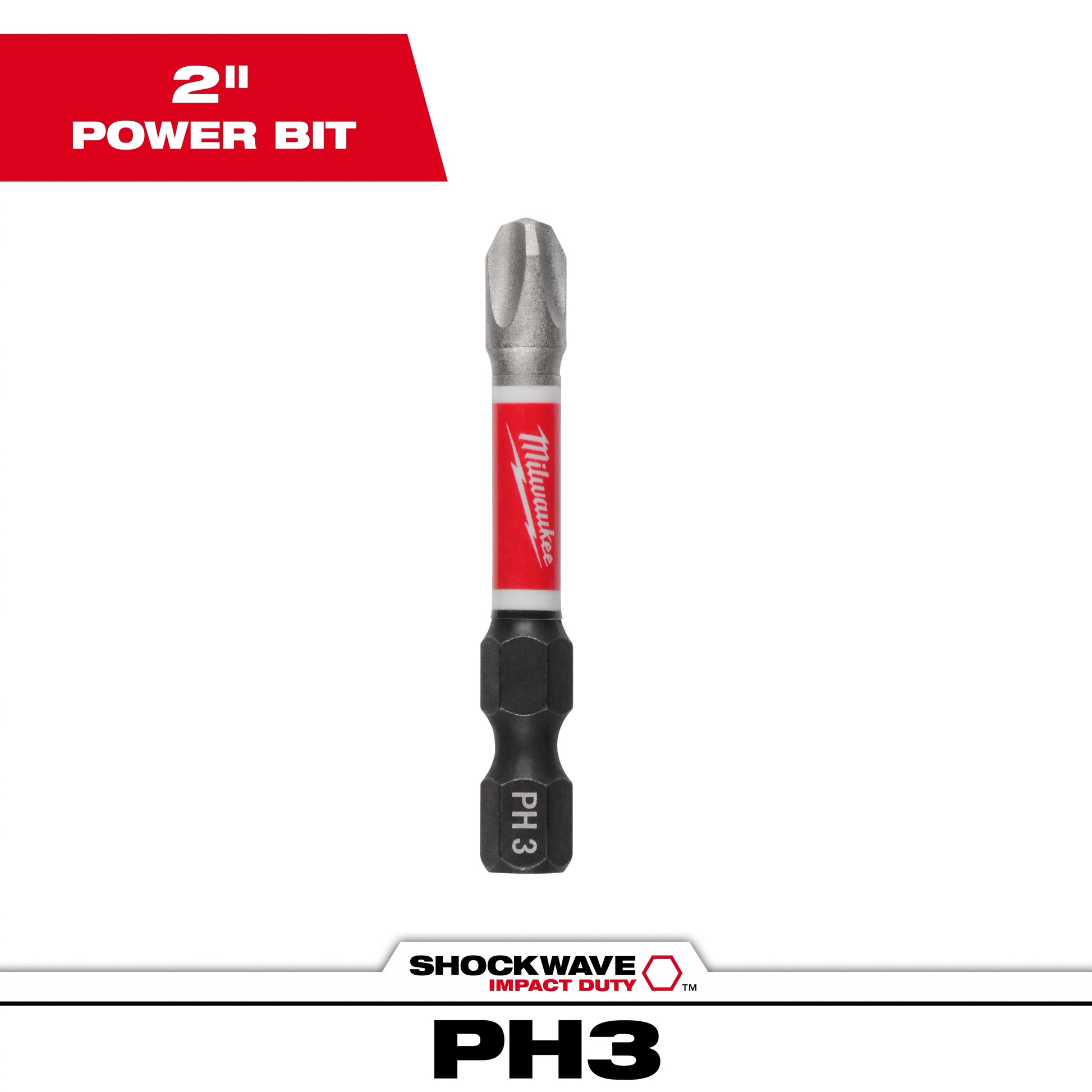 Milwaukee SHOCKWAVE™ Impact Duty 2" Phillips #3 Power Bit — 48-32-4463